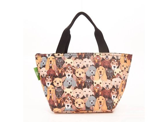 Black Stacking Dogs Insulated Lunch Bag by Eco Chic