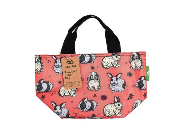 Pink Bunny Insulated Lunch Bag by Eco Chic