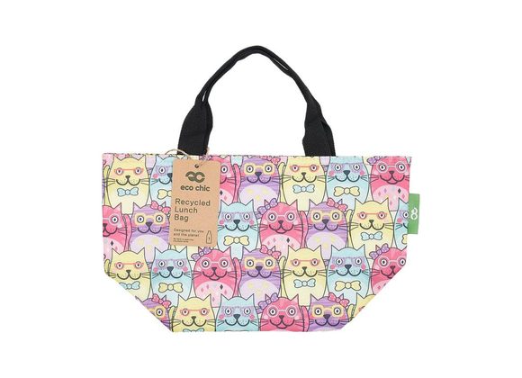 Cats with Glasses Insulated Lunch Bag by Eco Chic