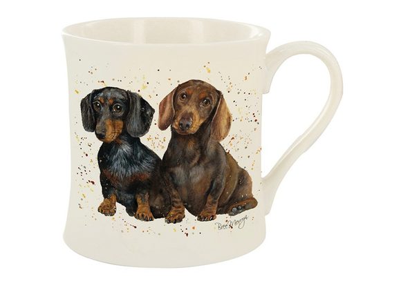 Slinky & Scooter Dachschund Mug by Bree Merryn 