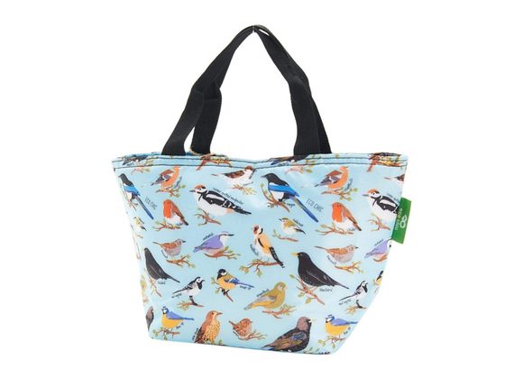 Blue Wild Birds Insulated Lunch Bag by Eco Chic
