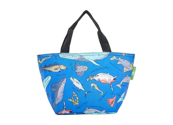 Blue Sea Creatures Insulated Lunch Bag by Eco Chic