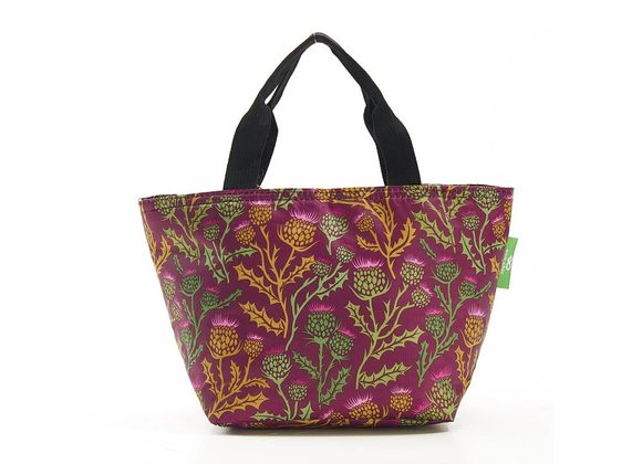 Purple Thistle Insulated Lunch Bag by Eco Chic 
