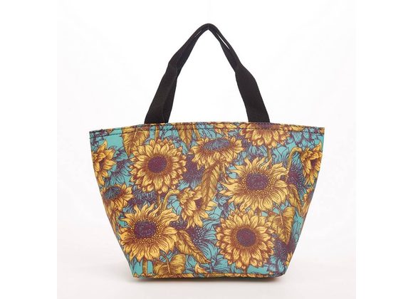 Teal Sunflower Insulated Lunch Bag by Eco Chic