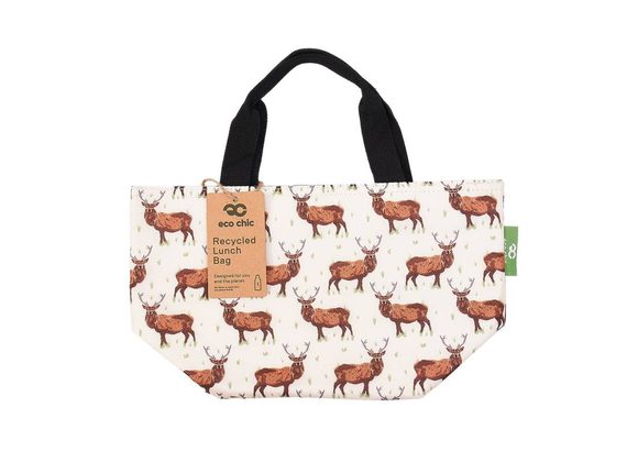 Beige Stags Insulated Lunch Bag by Eco Chic 