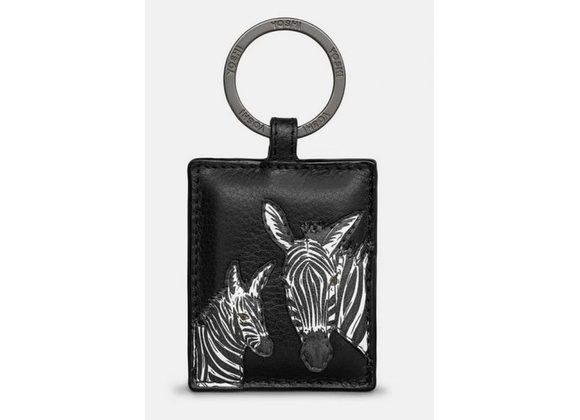 Zebra Black Leather Keyring by YOSHI