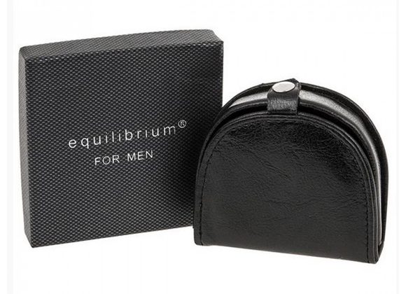Black Leather Coin Purse by Equilibrium
