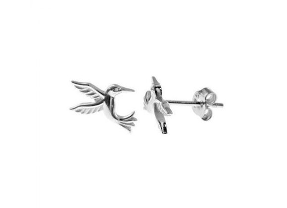 925 Silver Humming Bird Stud Earrings