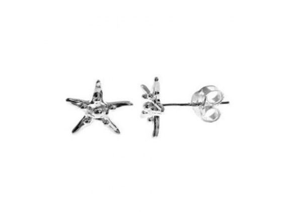 925 Silver Starfish Stud Earrings