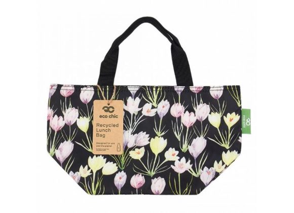 Black Crocus Insulated Lunch Bag by Eco Chic 