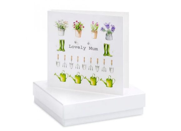  Boxed Gardening Lovely Mum Earring Card by Crumble & Core