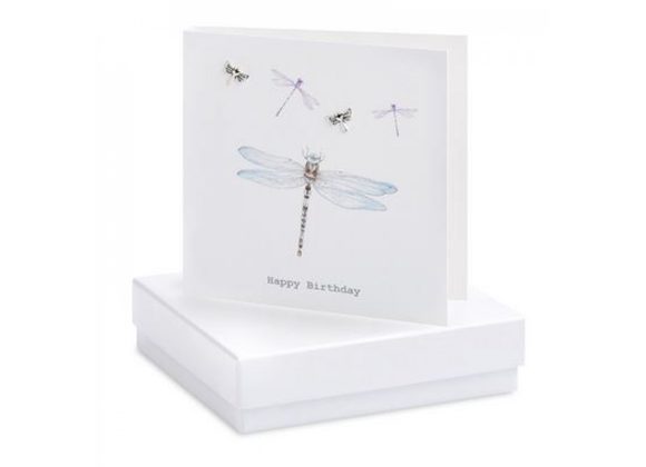 Boxed Dragonfly Earring Card by Crumble & Core