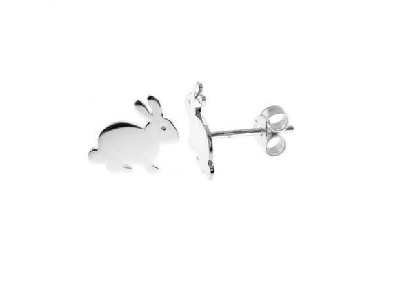 925 Silver Rabbit Stud Earrings