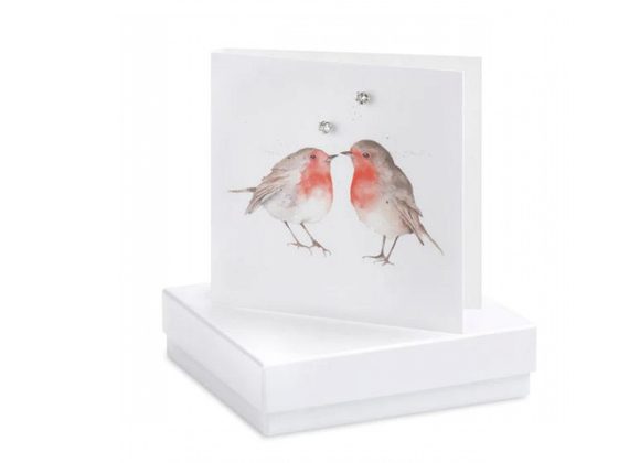 Boxed Robins Earring Card by Crumble & Core