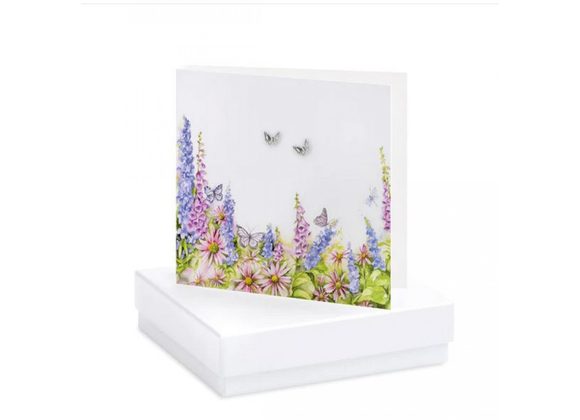 Boxed Meadow & Butterflies Earring Card by Crumble & Core