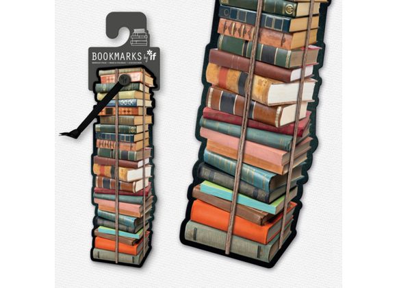 Pile of Books - Bookmark by IF