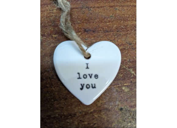 I Love You Hanging Heart Decoration
