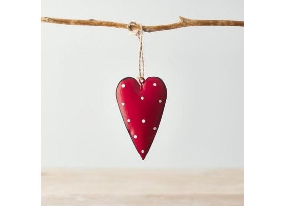 Red Heart Metal Hanging Decoration