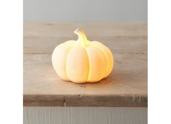 White textured LED Pumpkin