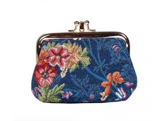 Flower Meadow Blue Frame Purse by Signare
