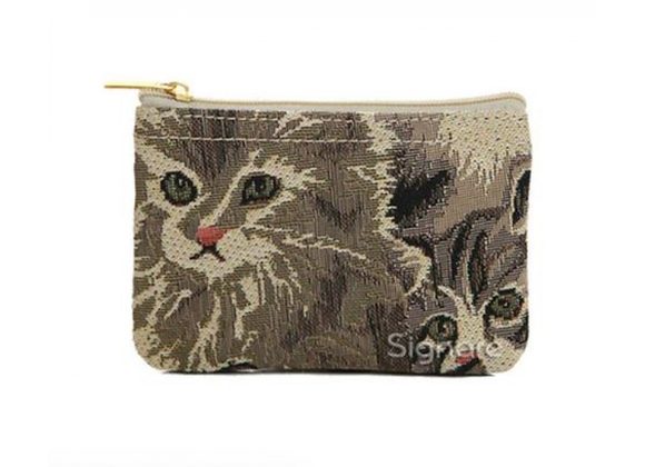 Cats Zip Coin Purse by Signare