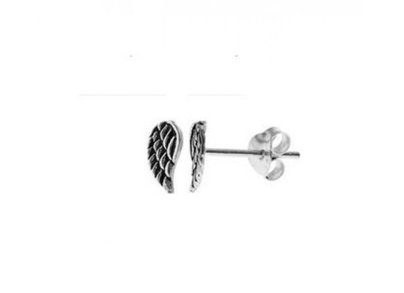 925 Silver Feather stud earrings