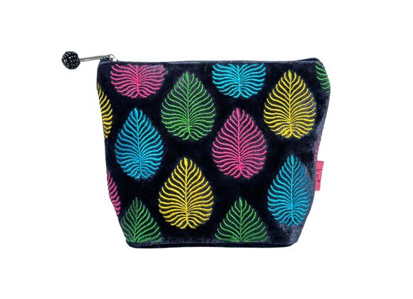 Multic Colour Geo Leaf Cosmetic Purse by Lua
