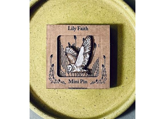 Barn Owl Mini Pin by lily Faith