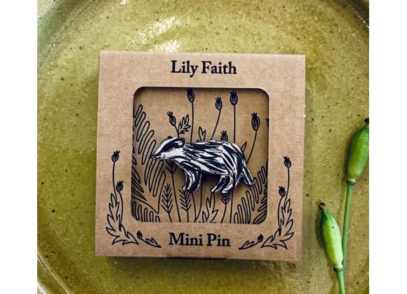 Badger Mini Pin by lily Faith