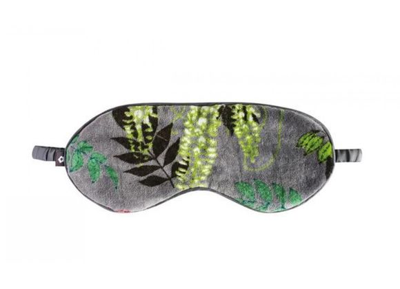 Grey Botanical Velvet Eye Mask by Earth Squared