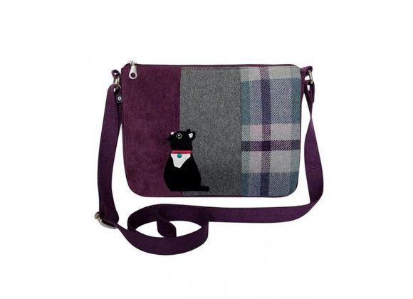 Cat Applique Messenger Bag by Earth Squared