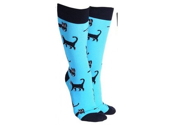 Black Cats Socks by Sock Society - BLUE 
