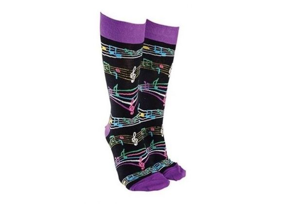 Musical Notes Socks by Sock Society - PURPLE