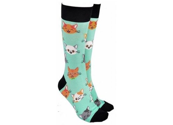 Cute Cats Socks by Sock Society - GREEN