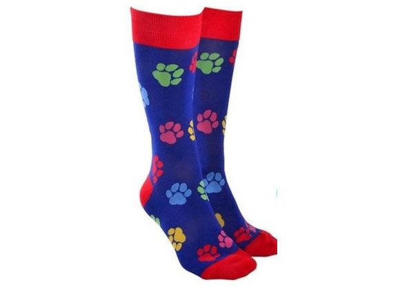 Paw Prints Socks by Sock Society - BLUE