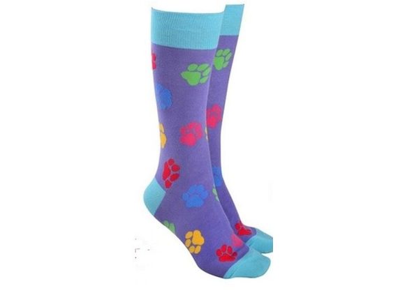 Paw Prints Socks by Sock Society - MAUVE