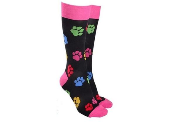 Paw Prints Socks by Sock Society - BLACK