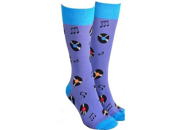 Vinyl Record Socks by Sock Society - MAUVE