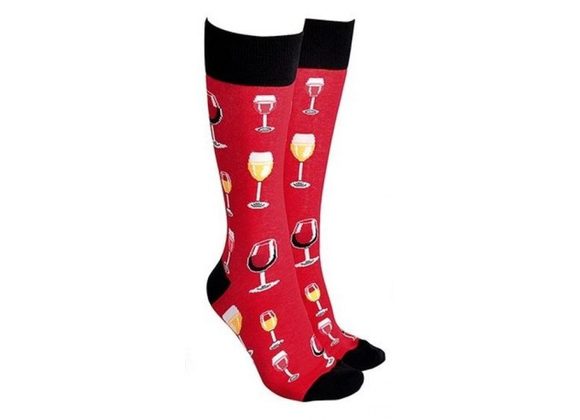 Wine Glass Socks by Sock Society - RED
