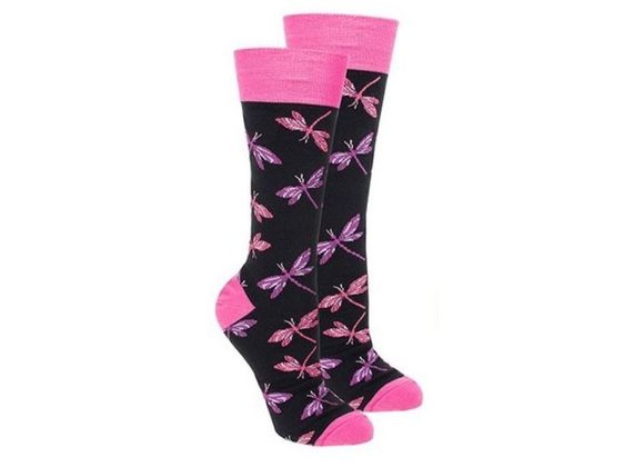 Dragonfly Socks by Socks Society - BLACK