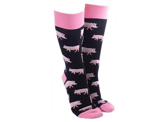 Pigs Socks by Sock Society - BLACK