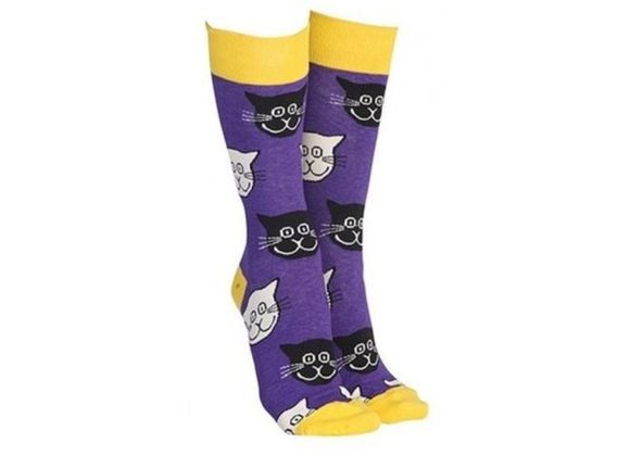 Kitty Cat Socks by Sock Society - PURPLE 