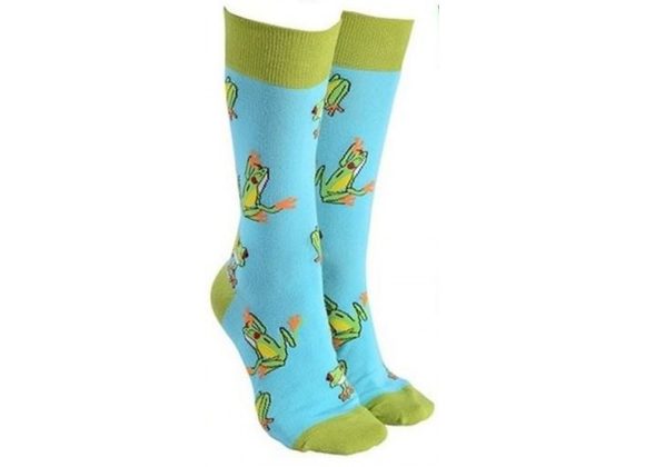 Frogs Socks by Sock Society - Light Blue