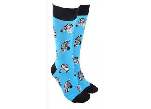 Zebra Socks by Sock Society - BLUE