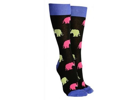 Elephant Socks - Sock Society - BLACK