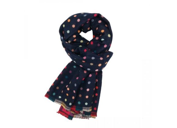 Navy Dots Scarf