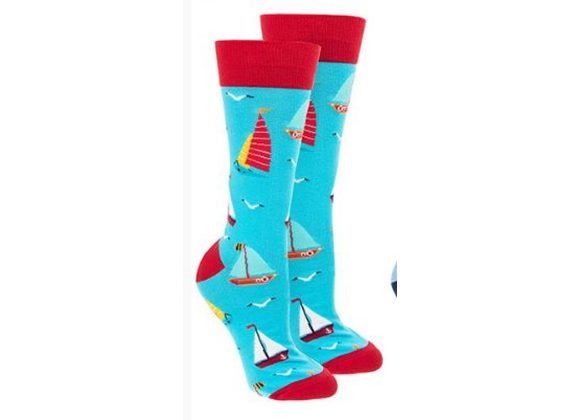 Sailing Boats Socks by Sock Society - BLUE