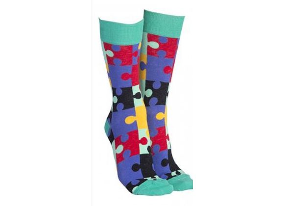 Jigsaw Socks by Sock Society - Green 