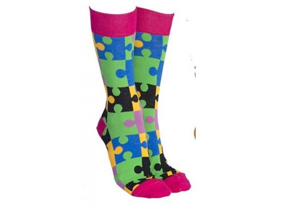 Jigsaw Socks by Sock Society - PINK