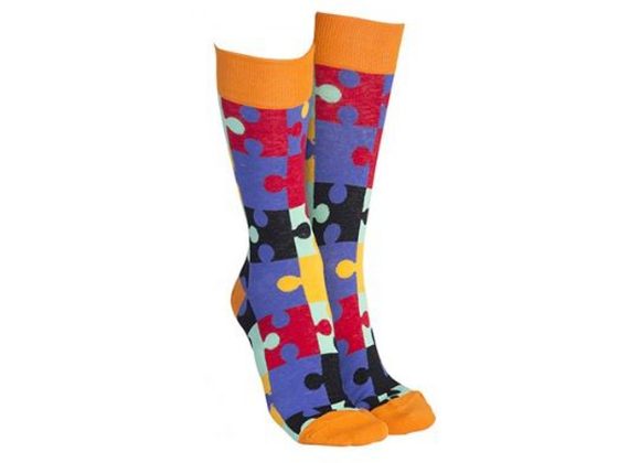 Jigsaw Socks by Sock Society - ORANGE